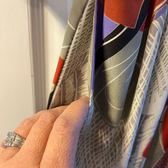 Vintage Pure Argenti graphic dress with pockets size 6 made in Hong Kong - Picture 8 of 9